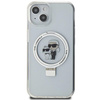 Karl Lagerfeld Ring Stand Karl&amp;Choupette MagSafe case for iPhone 14 / 15 / 13 - white