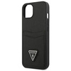 Guess GUHCP13MPSATPK iPhone 13 / 14 / 156.1" czarny/black hardcase SaffianoTriangle Logo Cardslot