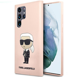 KARL LAGERFELD KLHCS23LSNIKBCP SAM S23 ULTRA S918 HARDCASE PINK/PINK SILICONE IKONIK