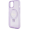 Guess GUHMP15MHRSGSU iPhone 15 Plus / 14 Plus 6.7" fioletowy/purple hardcase Ring Stand Script Glitter MagSafe