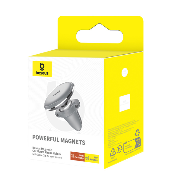 Baseus C40141201S13-00 magnetic car holder for air vent - silver