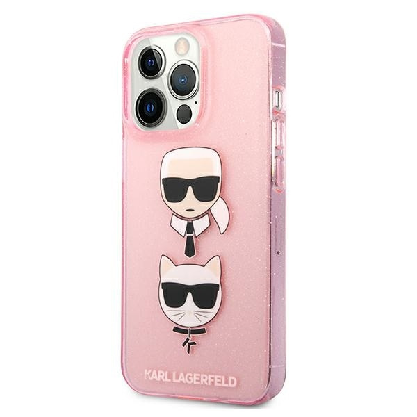 KARL LAGERFELD KLHCP13LKCTUGLP IPHONE 13 PRO / 13 6,1" RÓŻOWY/PINK HARDCASE GLITTER KARL`S & CHOUPETTE