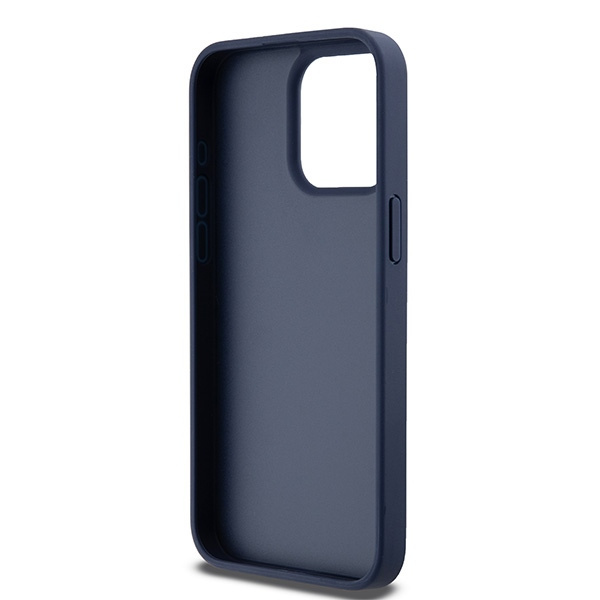 DKNY DKHCP15XPRTHSLB iPhone 15 Pro Max6.7" niebieski/blue hardcase Leather Mono Stripe & Metal Logo
