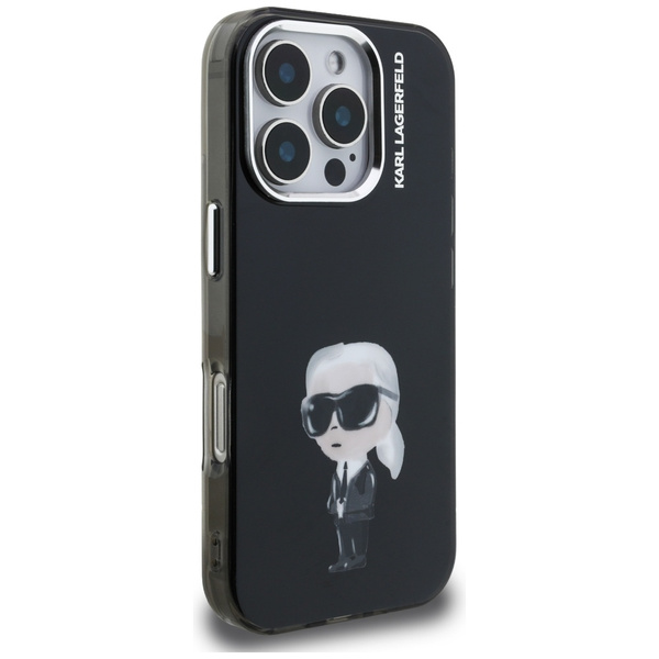 Etui Karl Lagerfeld IML Aquarelle Karl   & Logo MagSafe do iPhone 16 Pro czarny