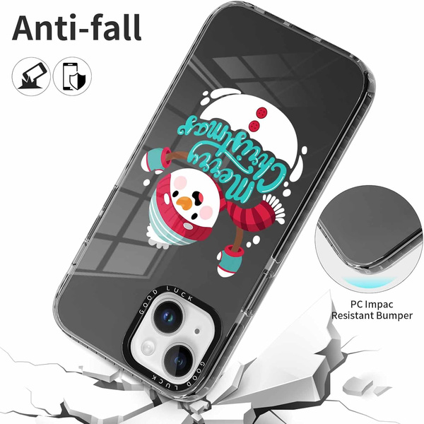 Pnakqil Christmas Case for iPhone 15 Snowman