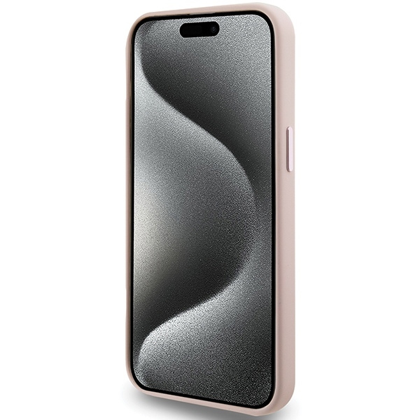 KARL LAGERFELD KLHCP15XSMHCNPP IPHONE 15 PRO MAX 6.7 "PINK/PINK SILICONE CHAPETTE METAL PIN