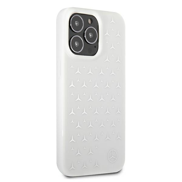 Etui Mercedes Silver Stars Pattern na iPhone 13 Pro / iPhone 13 - białe