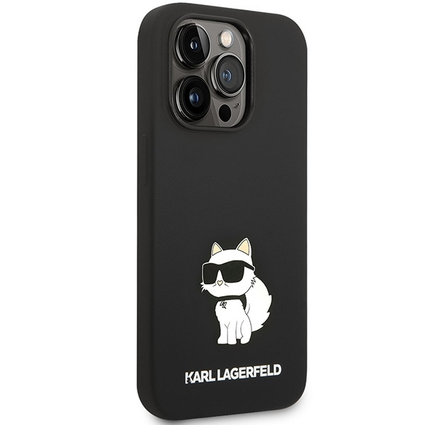 KARL LAGERFELD KLHMP14LSNCHBCK IPHONE 14 PRO 6.1 "HARDCASE BLACK/BLACK SILICONE CHAPETTE MAGSAFE