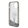 KARL LAGERFELD KLHCP15SLKKNSK IPHONE 15/14/13 6.1 "TRANSPARENT HARDCASE LIQUID GLITTER IKONIK