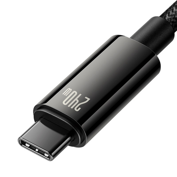 Cable USB C - USB C 480Mb/s 240W 3m Baseus Tungsten Gold CAWJ040101 - black