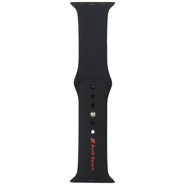 Pasek Audi Sport Red Logo Silicone Watch Strap do Apple Watch 44/45/46/49mm czarny