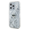 Karl Lagerfeld KLHMP15LLGKISGH iPhone 15 Pro 6.1" hardcase transparent Liquid Glitter Karl Head Magsafe