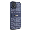 DKNY DKHCP15SPRTHSLB iPhone 15 / 14 / 136.1" niebieski/blue hardcase Leather Mono Stripe & Metal Logo
