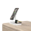 Tech-Protect QI15W-A22 MagSafe inductive charger with 3in1 MagSafe stand for smartphone / Apple Watch / AirPods - white
