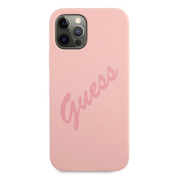 Guess GUHCP12LLSVSPI iPhone 12 Pro Max6,7" różowy/pink hardcase Script Vintage