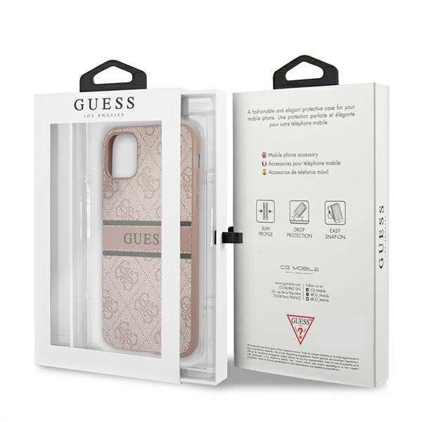 Guess GUHCN614GDPI iPhone 11 6,1"/ Xr różowy/pink hardcase 4G Stripe