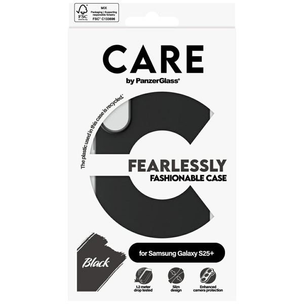 Etui CARE by PanzerGlass Fashion do       Samsung Galaxy S25+ czarny