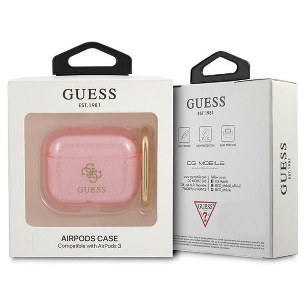 Guess GUA3UCG4GP AirPods 3 coverróżowy/pink Glitter Collection