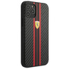 Ferrari FESNECHCP12MRE iPhone 12/12 Pro 6,1" czarny/black hardcase On Track PU Carbon