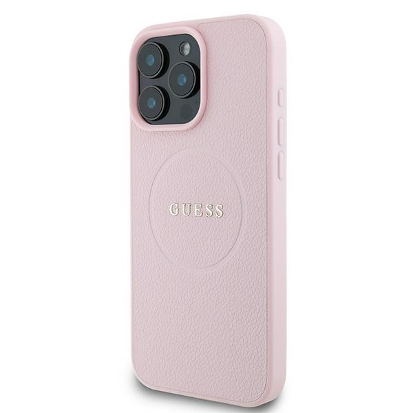 Guess GUHMP15XPGHSMMP iPhone 15 Pro Max6.7" różowy/pink hardcase Grained Ring MagSafe