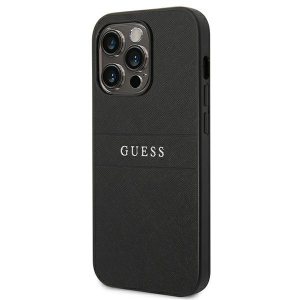 Guess GUHCP14LPSASBBK iPhone 14 Pro6,1" czarny/black Saffiano Strap