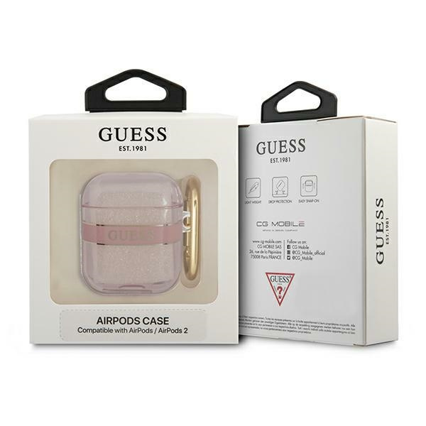 GUESS GUA2HTSP AIRPODS 1/2 COVER PINK/PINK STRAP COLLECTION