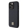 DKNY DKHMP14LPSHRPSK iPhone 14 Pro6.1" czarny/black hardcase Leather Pattern Metal Logo MagSafe