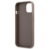 Guess GUHCP13SP4TPW iPhone 13 mini 5,4" brązowy/brown hardcase 4G Triangle Logo Cardslot