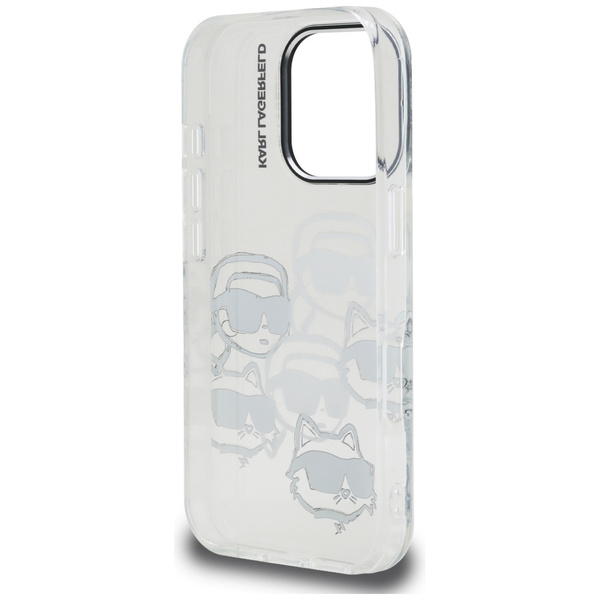 Etui Karl Lagerfeld IML Multi K&C Head   Pattern do iPhone 16 Pro Max przezroczysty
