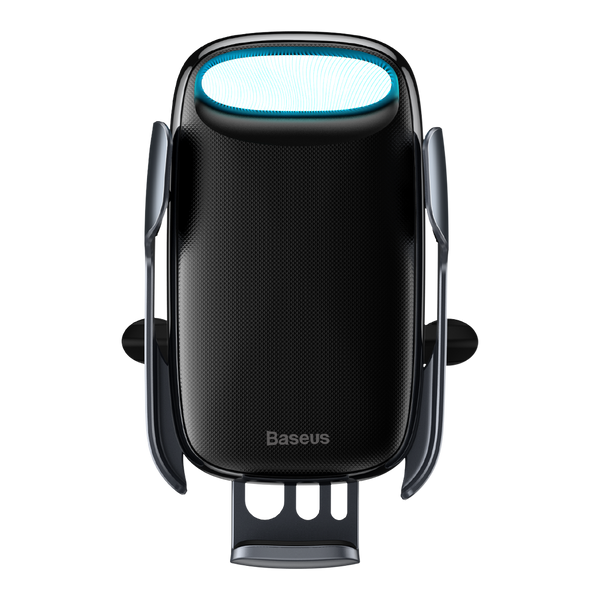 Baseus Milky Way samochodowa bezprzewodowa ładowarka Qi 15W elektryczny uchwyt na telefon czarny (WXHW02-01)
