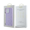 Guess GUHMP16XPSAPSMEU iPhone 16 Pro Max6.9" fioletowy/purple hardcase Saffiano Peony Classic Logo MagSafe