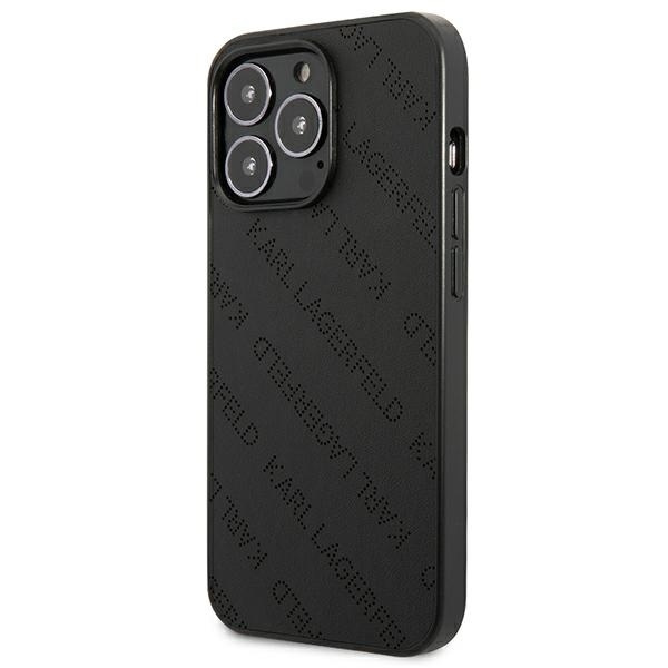 KARL LAGERFELD KLHCP13XPTLK IPHONE 13 PRO MAX 6,7" HARDCASE CZARNY/BLACK PERFORATED ALLOVER