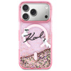 Etui Karl Lagerfeld Liquid Glitter Karl  Script Logo MagSafe do iPhone 17 Pro różowy