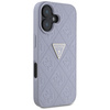Etui Guess Hot Stamp 4G Pattern Triangle Metal Logo do iPhone 16 fioletowy