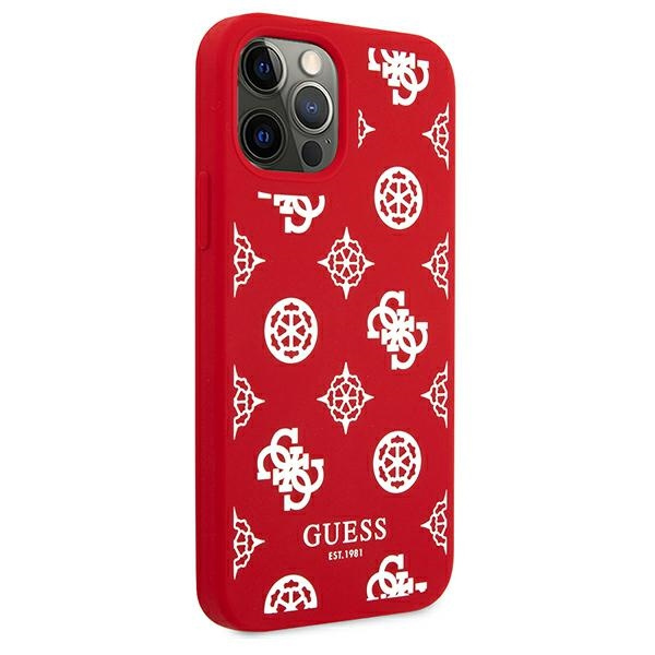 Guess GUHCP12LLSPEWRE iPhone 12 Pro Max6,7" czerwony/red hard case Peony Collection