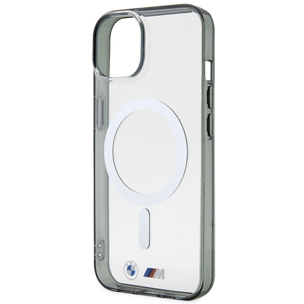 Etui BMW Silver Ring MagSafe na iPhone 14 Plus - przezroczyste