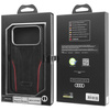 Etui Audi R8 Genuine Leather MagSafe do  iPhone 17 Pro czarno-czerwony