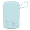 Baseus Qpow power bank 10000mAh wbudowany kabel USB Typu C 22.5W Quick Charge SCP AFC FCP niebieski (PPQD020103)
