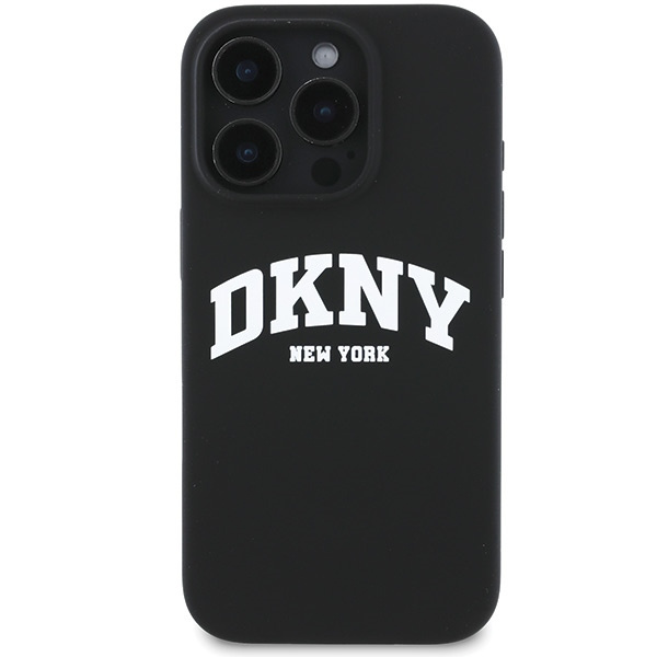 DKNY DKHMP16XSNYACH iPhone 16 Pro Max6.9" czarny/black hardcase Silicone White Printed Logo MagSafe