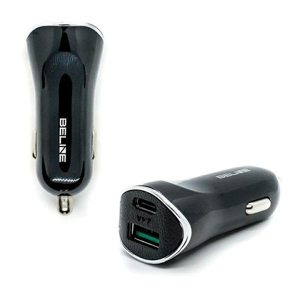 Beline Ład. sam. 1xUSB i 1xUSB-C 5A 30W czarny/black (only head)