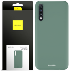 Spacecase Etui Silicone Case Galaxy A70 dark green