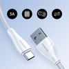 Joyroom kabel USB - USB C 3A Surpass Series do szybkiego ładowania i transferu danych 1,2 m biały (S-UC027A11)