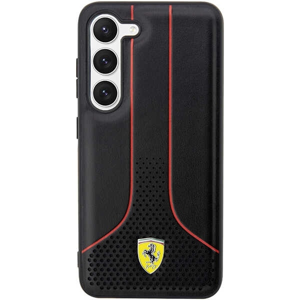 Etui Ferrari Perforated 296 P na Samsung Galaxy S23+ - czarne