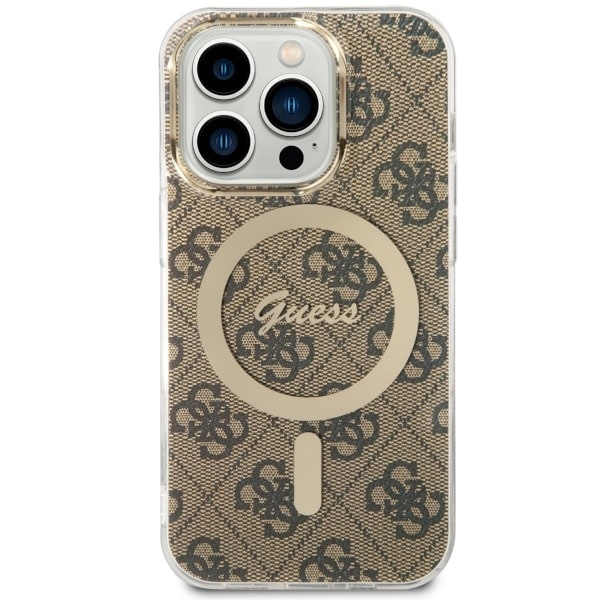 Guess GUHMP14LH4STW iPhone 14 Pro 6.1"brązowy/brown hardcase 4G MagSafe