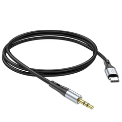 Kabel AUX Jack 3,5 mm do USB C Hoco 1 m UPA22 czarny