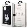 Etui Karl Lagerfeld Saffiano Monogram Choupette na iPhone 14 Plus - czarne