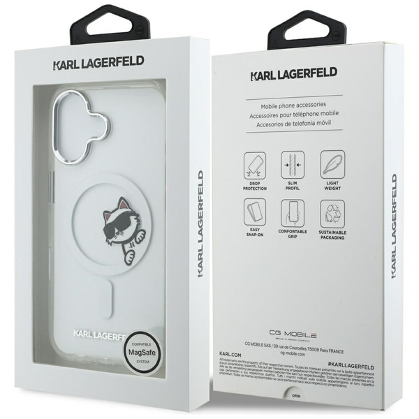 Etui Karl Lagerfeld IML Peekaboo MagSafe do iPhone 17 transparent