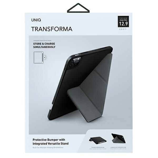 UNIQ etui Transforma iPad Pro 12,9"(2021) Antimicrobial czarny/ebony black