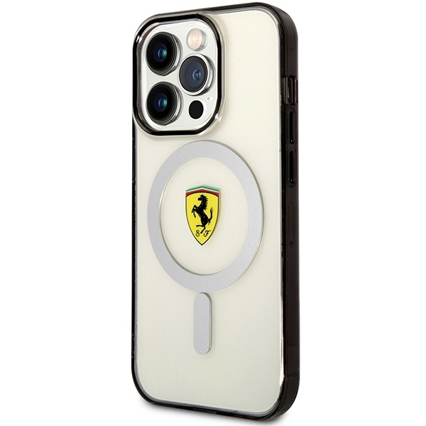 Etui Ferrari Outline MagSafe na iPhone 14 Pro - przezroczyste