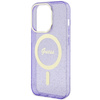 Guess GUHMP14XHCMCGU iPhone 14 Pro Max6.7" purpurowy/purple hardcase Glitter Gold MagSafe